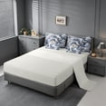 thumbnail image 3 of meiyoeat Blue Gold Marble 7 Pieces Full Size Bedding Sets For Kids,Fluid Swirl Design Full Size Bed In A Bag For Adults,Light Gray Reversible, 3 of 7
