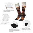 thumbnail image 2 of Bixox Cartoon Happy Cute Puppy Patterned Men's and Women's Knee Socks High Socks Outdoor Sports Socks, 2 of 5