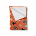 thumbnail image 2 of Peach Soft Flannel Fleece Throw Blanket, Fishes Motif Nautical Marine Sea Underwater Creature Animal Aquarium, Cozy Plush for Indoor and Outdoor Use, 50" x 70", Persian Blue Salmon Teal, by Ambesonne, 2 of 6