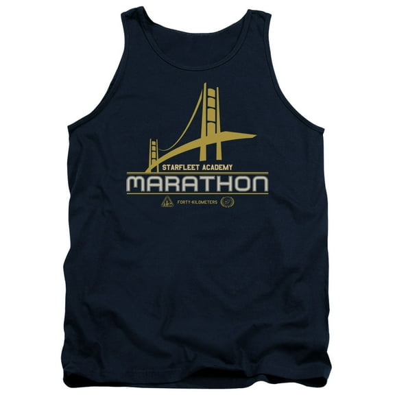 Star Trek Marathon Logo Adult Tank Top Navy