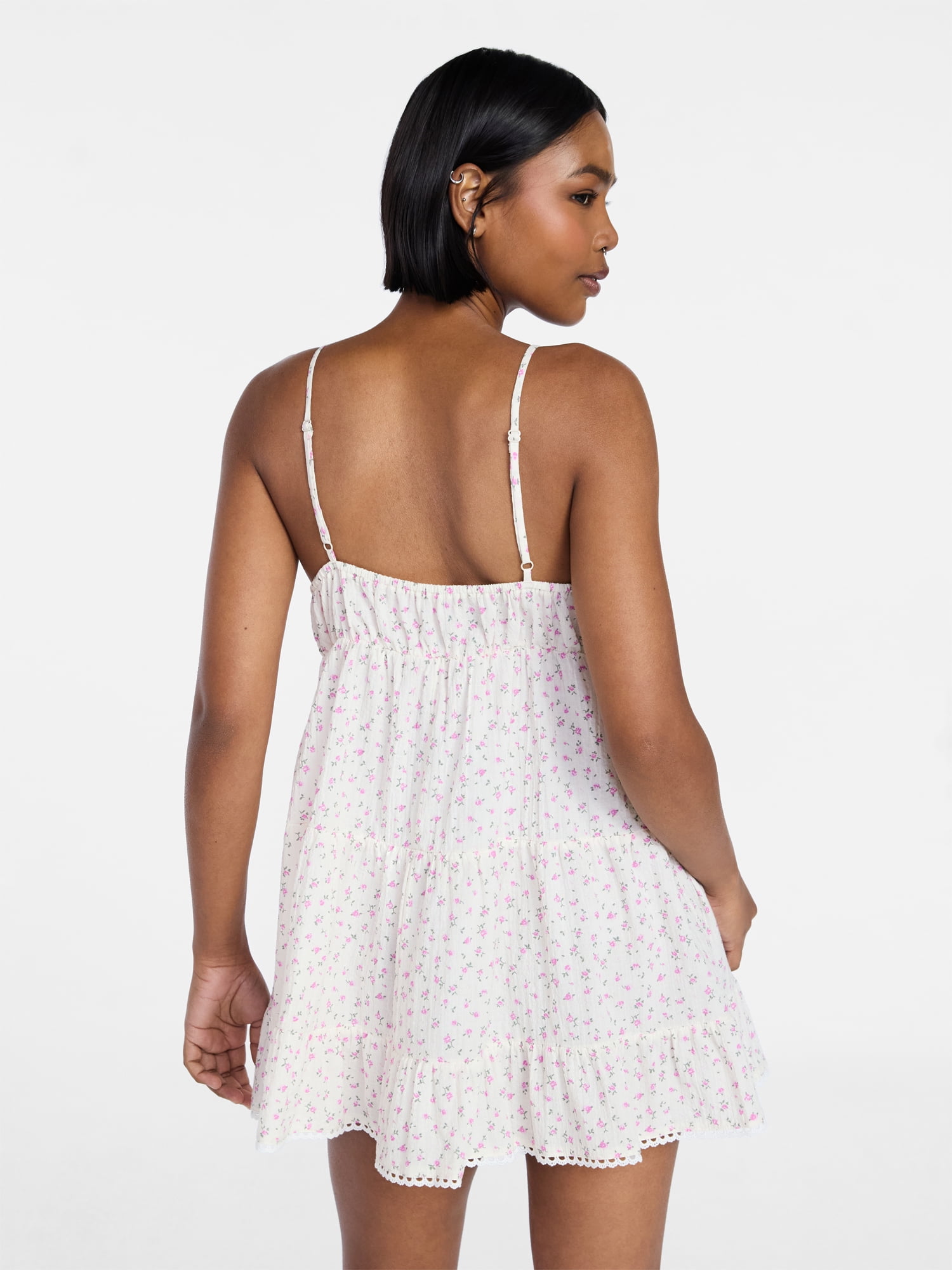 No Boundaries Woven Babydoll Sleep Dress, Women's XS-XXL