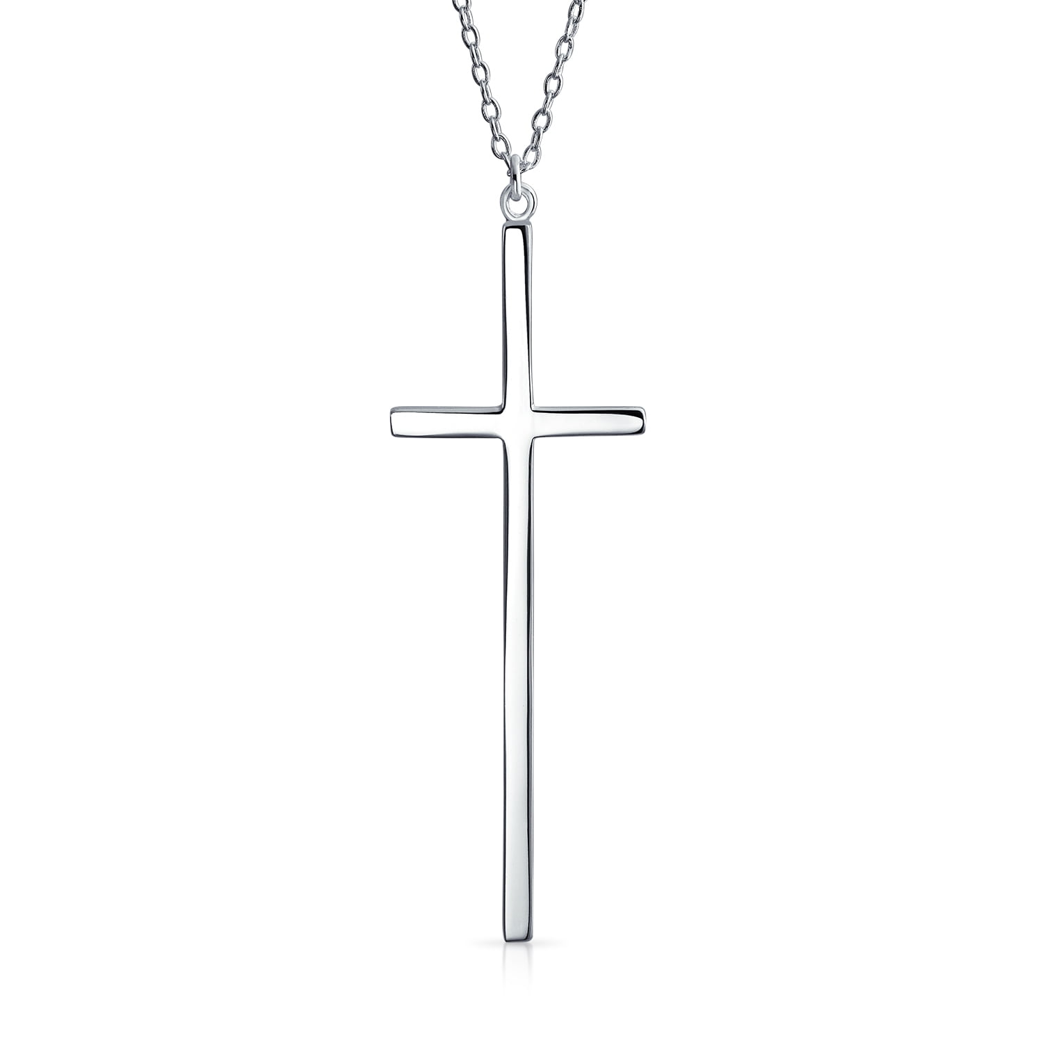 Sterling Silver Contemporary Cross Pendant