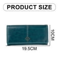 thumbnail image 2 of Wallets for Women PU Leather Small Bifold Wallet Card Case Purse with ID Window Coin Pocket - blue, 2 of 5
