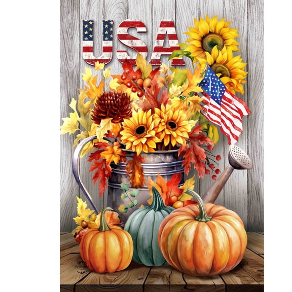 Briarwood Lane Fall House Flag 40x28 For Outdoor Americana Autumn For Fall House Flag