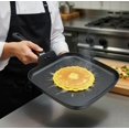 thumbnail image 2 of 10.5 Inch Square Non-Stick Griddle Pan - Black Versatile Stovetop Grill for Burgers, Pancakes, Eggs & More, 2 of 5