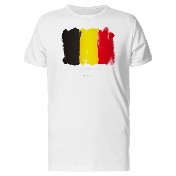 Grunge Watercolor Belgium Flag Tee Men's -Image by Shutterstock