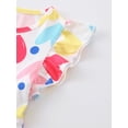 thumbnail image 4 of Fdqin Girls Dresses 4Pcs Floral Print Flutter Sleeve Swing Sundress Sleeveless Cute Summer Midi Dresses Casual Kids A-line Dress Colorful cherry 4pcs 5-6 Years, 4 of 6