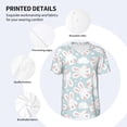 thumbnail image 3 of Uemuo Rabbit And Star Print Mens Polo Shirts Baseball T-shirt Performance Short Sleeve Golf Shirt Moisture Wicking Athletic Casual Collared T-Shirt-X-Large, 3 of 7