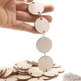 thumbnail image 2 of 50 Pieces in Total Wooden Circles Wooden Heart Tags with Holes,Wood Craft Set with Holes and Ring Clips for Birthday Board, Valentine, Chore Boards, Arts and Crafts Tags (50 Pieces), 2 of 7