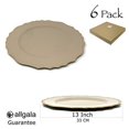 thumbnail image 2 of Allgala 13-Inch -Pack Heavy Quality Round Charger Plates-Floral Tan-HD80347, 2 of 2