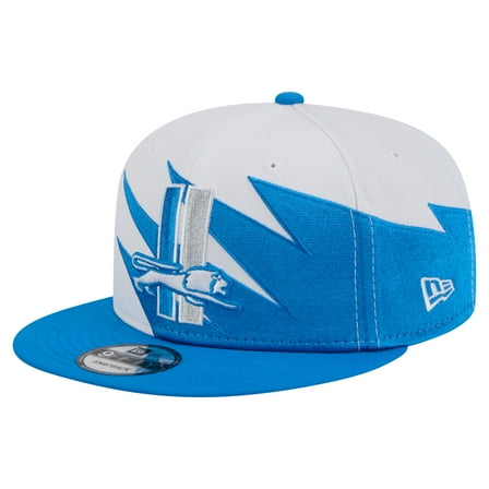 Men's New Era Blue Detroit Lions Throwback Jagged 9FiFTY Snapback Hat