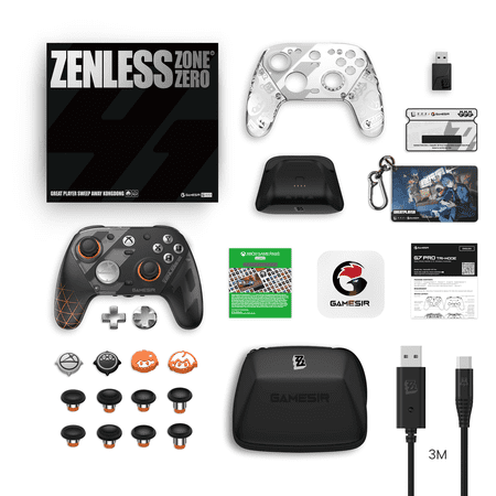 GameSir G7 Pro ZZZ 有線 無線 ゲームコントローラー (Windows PC Android Bluetooth USB Type-C 2.4GHzドングル マイクロスイッチ ターボ ジャイロ 1年間保証）