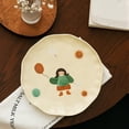 thumbnail image 3 of UUBLKH INS Cuencos Plato for Frutas, Plato de Pan, Ensalada, Platos de Postre, Cerámica Resistente y Apilable, Juego de 2 Cuencos de Cerámica, Suministros de Cocina, 3 of 5
