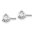 thumbnail image 2 of Auriga Fine Jewelry 14K White Gold 2/3 cttw Round Lab Grown Diamond Stud Earrings for Women (Clarity- SI, Color-G-H), 2 of 4