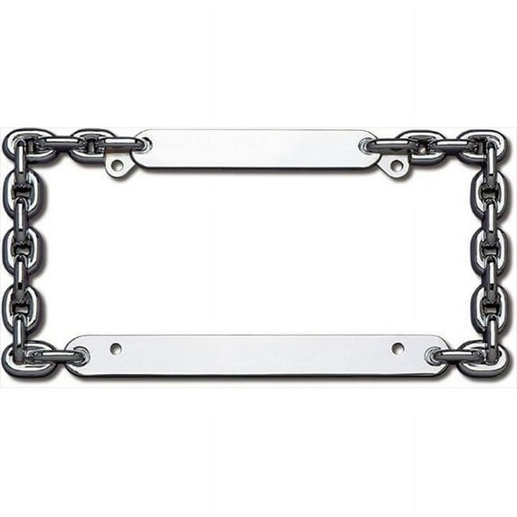 Chain License Plate Frame, Chrome