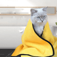 thumbnail image 5 of Toalla para perros, suave y ultraabsorbente, toalla para mascotas, toalla de baño de microfibra para perros 50*100 cm, amarillo, 5 of 5