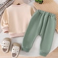 thumbnail image 5 of Baby Boy Clothes 3-6 Months Toddler Boy Christmas Outfit Toddler Baby Boy Clothes Crewneck Sweatshirt Long Sleeve Letter Print Shirt with Pants Cute Fall Winter Outfits Green 2-3 Years, 5 of 9