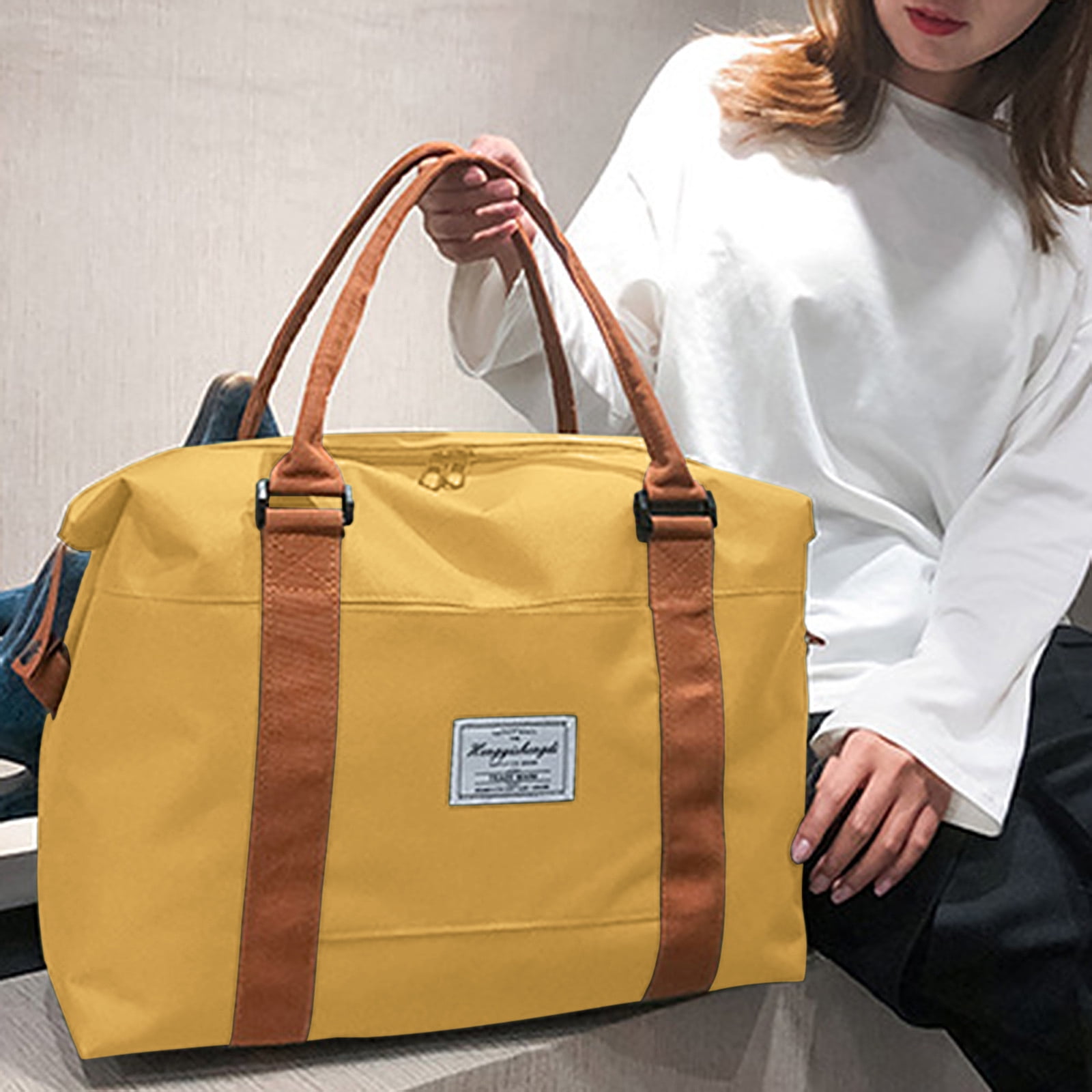 FAMTKT Expandable Gym Bags, Duffle Bags for Sports and Weekend Travel, Large Capacity Lightweight Overnight Bags for Men and Women, Travel Duffel Bags, Sports Tote Bag