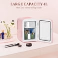 thumbnail image 4 of FREE VILLAGE Mini Fridge for Bedroom,Small Compact Refrigerator for Drom Car Office,4L /6 Cans Beverage Cooler for Food,Portable Skincare Cosmetics Makeup Fridge with Chiller No Freezer -, 4 of 8