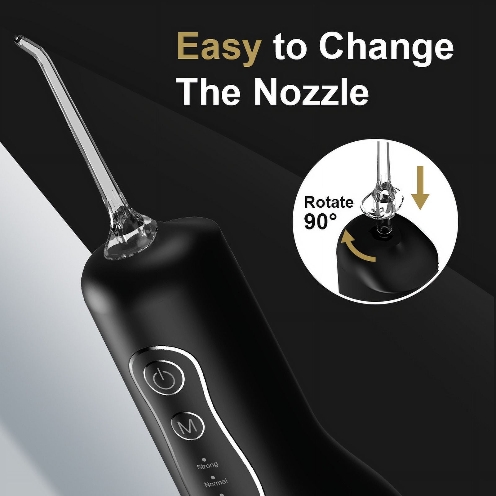 Water Dental Flosser Pick for Teeth - 4 Modes Cordless Portable 260ML Larger Tank Water Teeth Cleaner IPX7 Waterproof Flossing Cleaning Picks for Home Travel