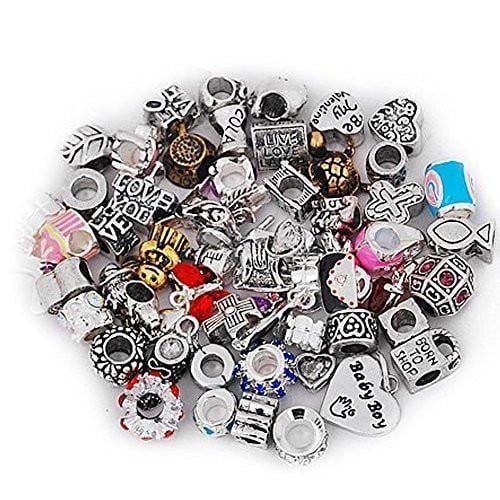100 Pieces Smooth Tibetan Silver Metal Charms Pendants for DIY Craft Jewelry Making Bracelet Necklace Pendant Earring Accessories 2#