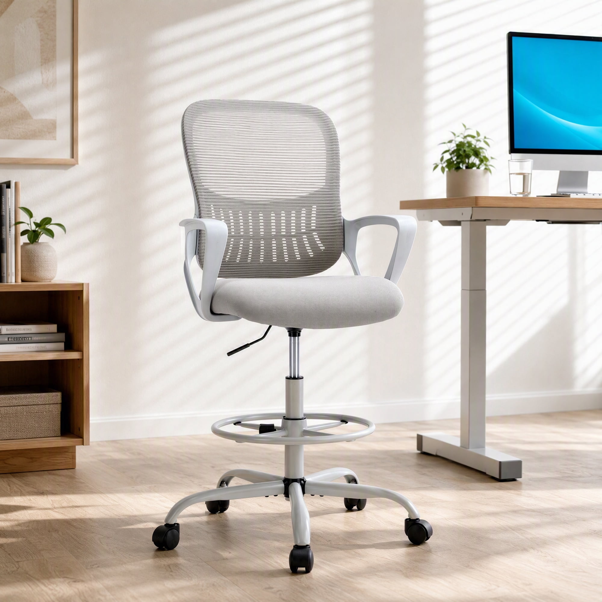 grey tall ergonomic office chair product