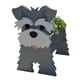 thumbnail image 2 of Maceta de madera decorativa con diseño de perro Schnauzer gris, ideal para jardines, patios o interiores. ¡Perfecta para amantes de los perros!, 2 of 5