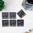 thumbnail image 3 of 6 Pc Square Printed Coaster Santa Reindeer, 3 of 3