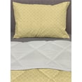 thumbnail image 3 of Quatrefoil Comforter & Sham Bedding Set, Traditional Abstract Pattern with Moroccan Middle Eastern Effects, 3 pcs Duvet Set Microfiber Filling Quilt, 5 Sizes, Pale Yellow, by Ambesonne, 3 of 4