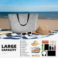 thumbnail image 5 of Ratiio Silver Mosaic Print Large Capacity Beach Travel Bag, Polyester Waterproof Tote Bag with Zipper for Vacation and Daily Use, 5 of 6