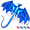 Blue, variant on Purple 55 Inch Wingspan Dragon Kite For Adults And Beginners