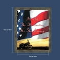 thumbnail image 2 of Harley Davidson Gifts for Men and Women, Patriotic Harley Accessories, Harley Davidson Wedding Gifts, Sunset American Flag for Harley Riders, "It's Not the Destination" Unique Motorcycle Decor, 2122, 2 of 4