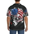 thumbnail image 5 of Xecao offers the Largemouth Bass Fish in USA for Men's Casual Short-sleeved Shirt, a button-up collared shirt with a pocket, perfect for beach vacations and yacht travel in the XX-Large size., 5 of 7