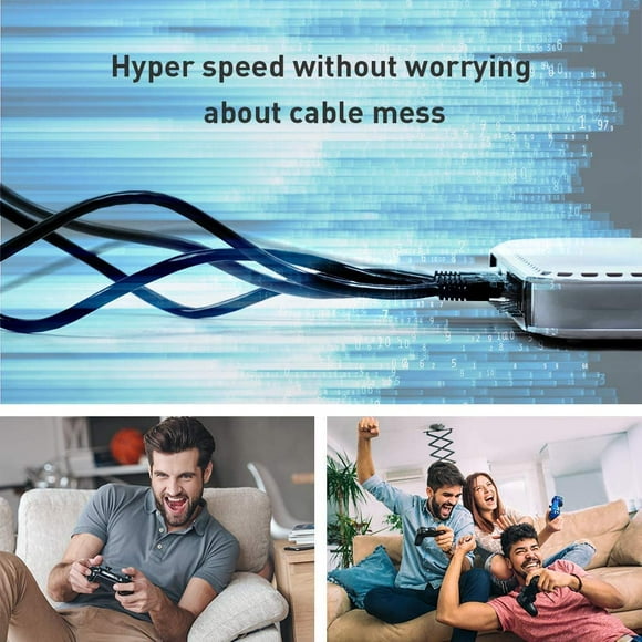 Cat8 Câble Ethernet, 10FT (3 Mètres) pour une Utilisation Extérieure et Intérieure, Résistant aux Intempéries 26AWG Cat8 Câble Réseau LAN