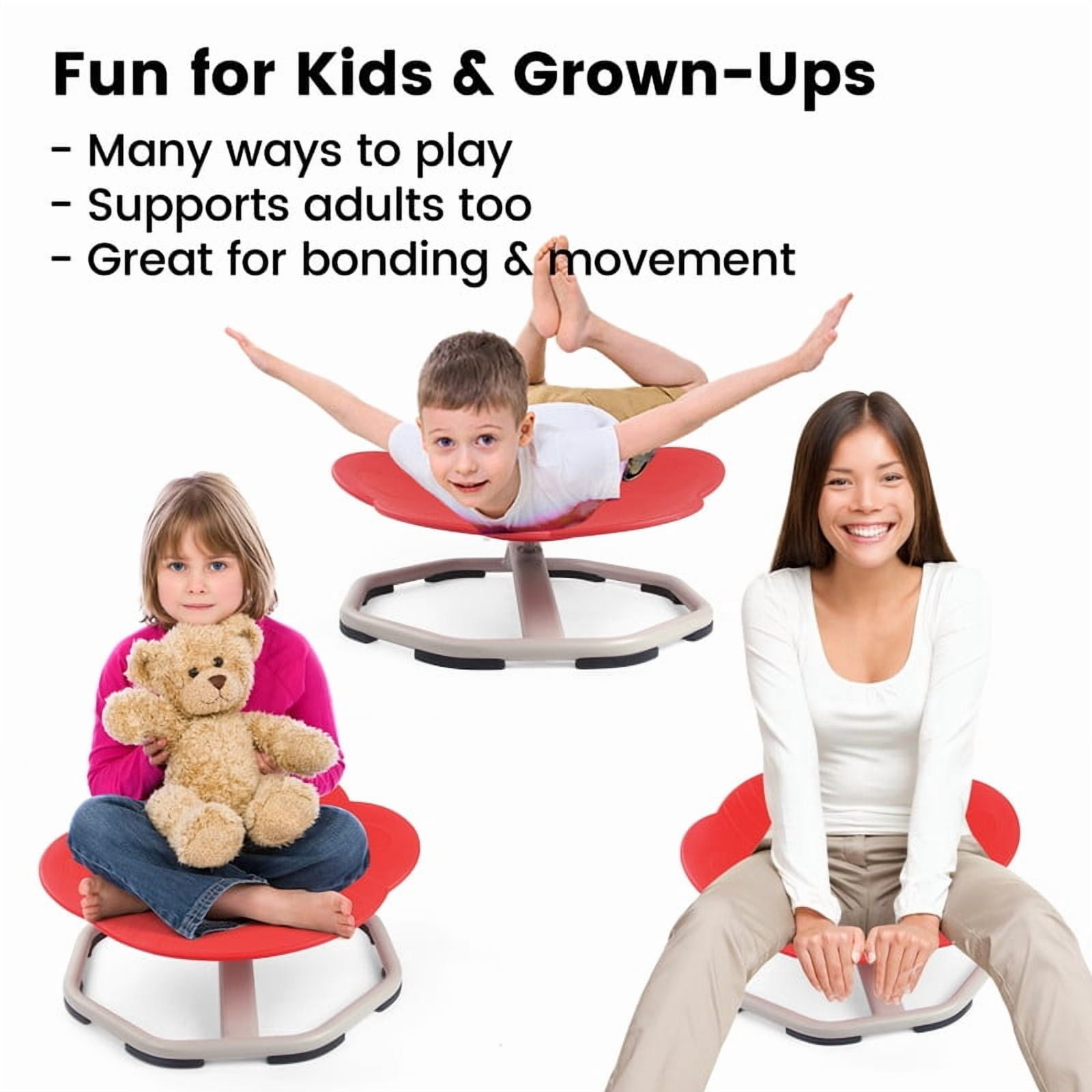 Every Moment Counts Sensory Spinning Chair for Kids - 360° Rotating Therapy Seat to Improve Balance & Coordination, Desk Chair for Autistic/ADHD Children Age 2-10, Non-Slip Sensory Integration Tool