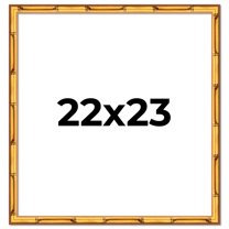 22x23 Frame Gold Bamboo Solid Wood Picture Frame | 1 Inch Moulding Width | Interior Frame Depth
