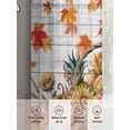 thumbnail image 6 of Sheer Curtains 96 Inches Long 2 Panels, Autumn Pumpkin Sunflower Rod Pocket Curtain Voile Draperies, Fall Maple Leaf on Wood Light Filtering Window Treatment for Living Room Kitchen Bedroom, 6 of 8