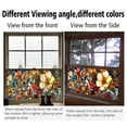 thumbnail image 3 of Stained Glass Window Film, Flower Static Cling Privacy Film Decorative UV Sun Blocking Non-Adhesive Glass Covering, Removable Reusable Colorful Stickers for Home Bathroom Door Living Room Kitchen, 3 of 7