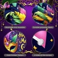 thumbnail image 4 of Colorful Feathers Mardi Gras Banner Gold Masquerade Carnival Backdrop Sparkling Stars Vibrant Confetti Celebration Backdrop for Mardi Gras Party Carnival Celebration Masquerade Ball, 4 of 9
