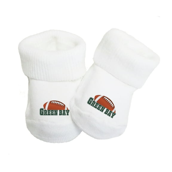 Future Tailgater Baby (0-9 months) Toe Sock Booties for Green Bay Fans