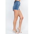 thumbnail image 4 of Frayed Distressing Denim Shorts S, 4 of 5