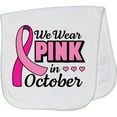 thumbnail image 2 of Inktastic Breast Cancer Awareness We Wear Pink in October Baby Burp Cloth, 2 of 3
