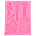 thumbnail image 1 of Molde de silicona shaofei forma de guitarra DIY para decoración de pasteles y chocolate, 1 of 5