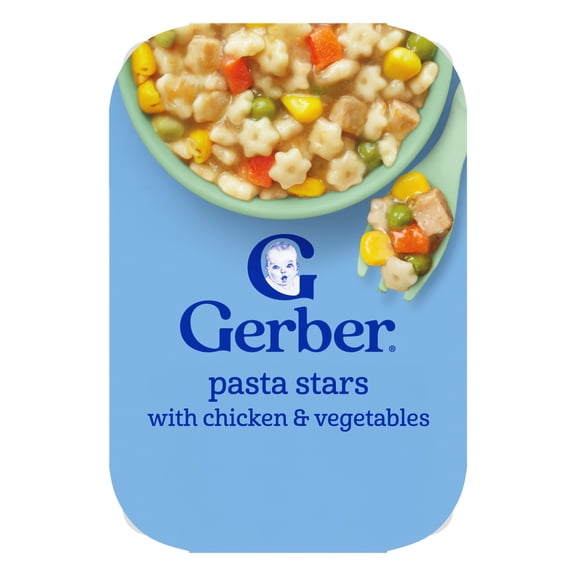 Gerber Mealtime for Toddler, Pasta Stars with Chicken and Vegetables Toddler Food, 6 oz Tray
