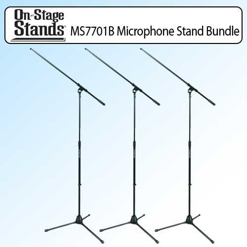 On Stage Ms7701b Euro Boom Microphone Stand Black Kit Of 3 Walmart Com Walmart Com