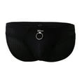 thumbnail image 2 of kpoplk Men's Mid/Low Rise Underwear Breathable Comfortable Soft Brief Black,M, 2 of 6