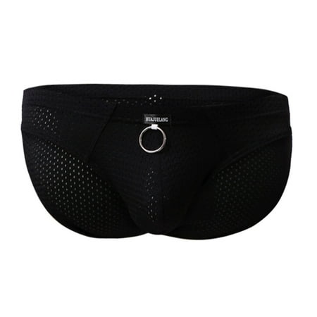 

Mishuowoti Fashion Mens Sexy Mesh Underwear Sport Breathable Brief Shorts Boxer Underpants