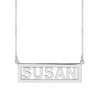 Personalized Block Name Necklace with 2mm Border