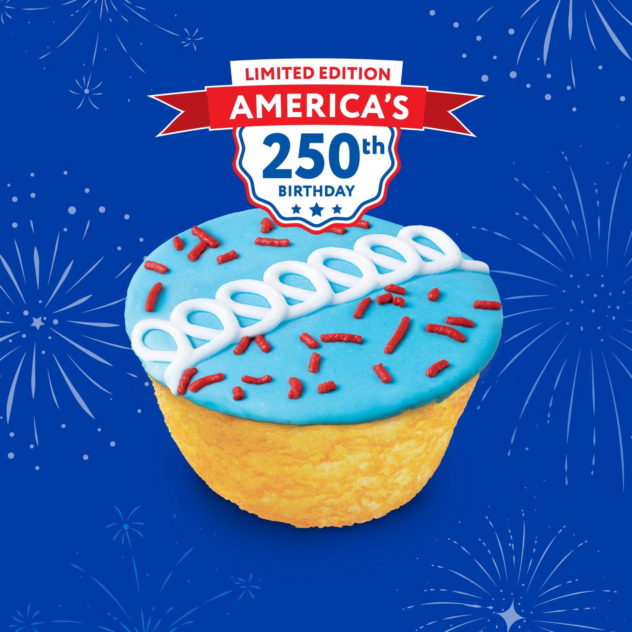 Hostess Patriotic Cupcakes, Golden Snack Cakes, 11.57 oz Box (8 Pouches)