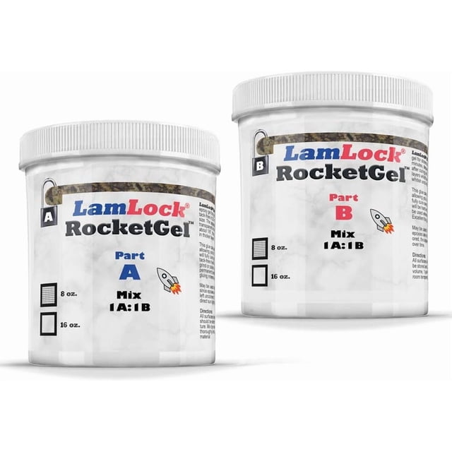 Stone Epoxy LamLock RocketGel 750 ml para granito, cuarzo y mármol